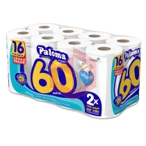 Papel higienico Paloma Super folha simples 16rlx60m