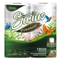 Papel higiênico Sirius Premier folha dupla 16x4x30m 