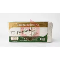 Papel toalha Presidenty 2d extra luxo 20x20cm c/1000un