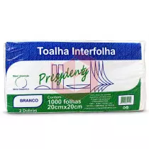 Papel toalha Presydenty branco 2d 20x20cm c/1000un