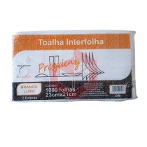 Papel toalha Presydenty branco luxo 2d 21x23cm c/1000un