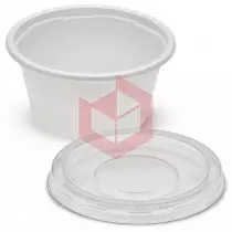 Pote com tampa 30ml F695 branco Fibraform c/50un  