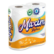 Toalha de papel Stylus Maxim 12pcx2rlx50un
