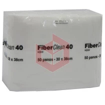 Wipes Fiberclean 40 branco 30x34cm c/50un 