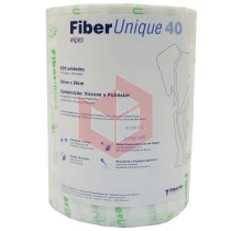 Wipes Fiberunique 40 branco e verde 30x34cm c/300un