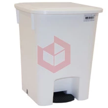 Lixeira com pedal 15l branca Bralimpia CP1SBR