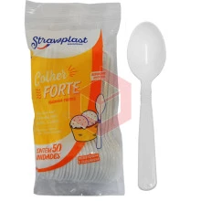 Colher Straw 210 CSB606 forte branca c/50un