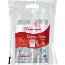 Pote Cristalcopo com tampa KP750ml c/25un