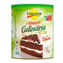 Adoçante em pó culinário stevia sacarina e ciclamato Lowçucar 400g