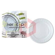 Prato Kerocopo branco 15cm raso c/10un