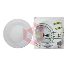 Prato Kerocopo branco 21cm fundo c/10un