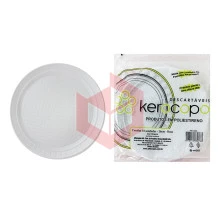 Prato Kerocopo branco 26cm raso c/10un