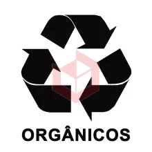 Adesivo coleta seletiva marrom orgânicos S5O