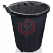 Lixeira 100l preta com tampa+roda Arqplast CF100RPT