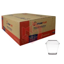 Pote Straw KPT180 com tampa 180ml cristal 24x10un