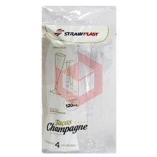 Taça champagne Straw 676 cristal 120ml c/4un