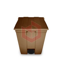Lixeira com pedal 60l marrom Bralimpia CP6SMR