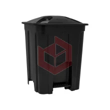 Lixeira com pedal 15l preta Eco Jaguar R3071