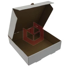 Embalagem de papelão quadrada branca 35x35x9cm c/50un