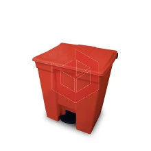 Lixeira com pedal 30l vermelha Bralimpia CP3SVM