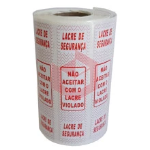 Lacre adesivo de segurança 95x23mm c/250un