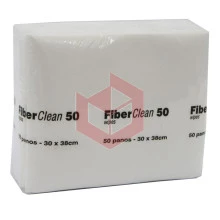 Wipes Fiberclean 50 branco 30x38cm c/50un