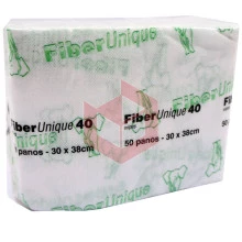 Wipes Fiberunique 40 branco e verde 30x38cm c/50un