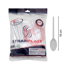 Colher Straw csb602 refeição branca c/50un