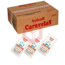 Açúcar cristal sachê Caravelas 1000x5g