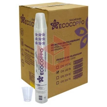 Copo Ecocoppo PP transparente 180ml 25x100un