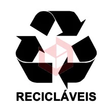 Adesivo coleta seletiva recicláveis S5R