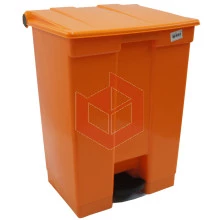 Lixeira com pedal 60l laranja Bralimpia CP6SLJ