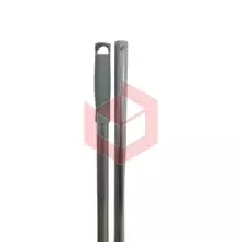 Cabo aluminio liso 140cm c/furo s/rosca manopla cinza