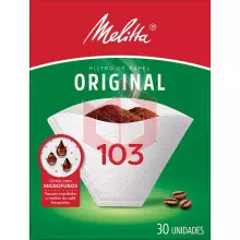 Filtro de papel para café n.103 Melitta c/30un