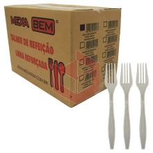 Garfo refeição branco master Mexa Bem c/500un