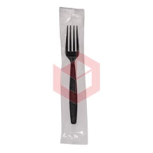 Garfo refeição master preta embalada Plastfood c/100un