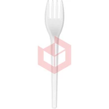 Garfo Straw 183 gsb520 sobremesa branco c/50un