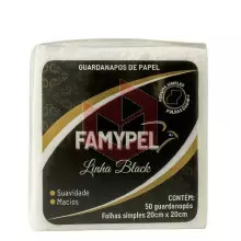 Guardanapo Famypel linha Black fs 20x20cm c/50un