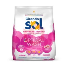 Sabão lava roupa rosa floral Girando Sol 800g