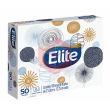 Lenco de papel folha dupla 21x12.7cm Elite c/50un