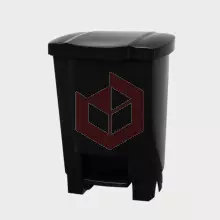 Lixeira com pedal 36l preta Tonk