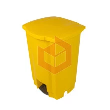 Lixeira com pedal 50l amarela Tonk Nycol