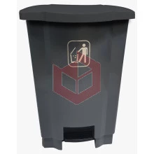 Lixeira com pedal 50l cinza Nycol