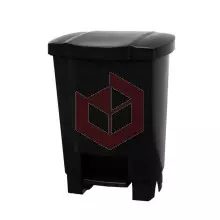 Lixeira com pedal 50l preta Tonk Nycol