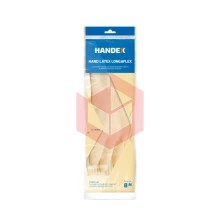 Luva bege media ranhurada handex latex Longaflex