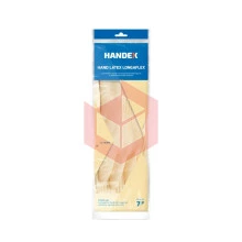 Luva bege pequena ranhurada handex latex Longaflex