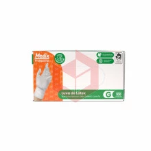 Luva latex com po grande Medix c/100un 