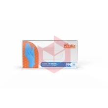 Luva nitrilo azul sem po PP Medix c/100un 