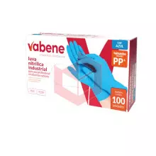 Luva nitrilo azul sem po PP Vabene c/100un