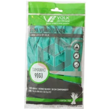 Luva verde grande verniz silver Volk